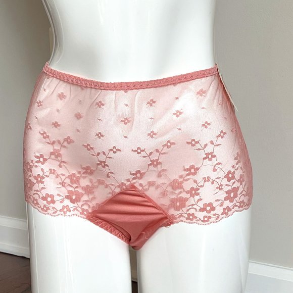 Vintage 50s-60s Lady Marlene Sheer Mushroom Granny Panties Stye 712 Small